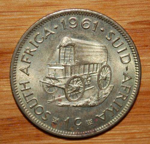 " 1961 South Africa  1 cent "
