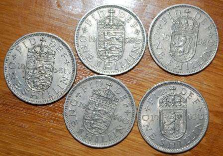" Lot of British 1 Shillings "
