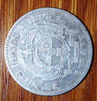 Reduced - " ZAR - 1893 - 2 1/2 Shillings "
