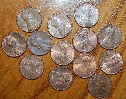 " Lot of - American 1 Cents Coins "