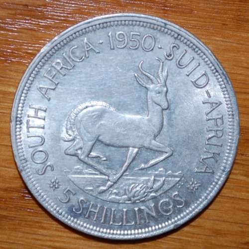 ` 1950 - 5 Shilling Cracked Die `