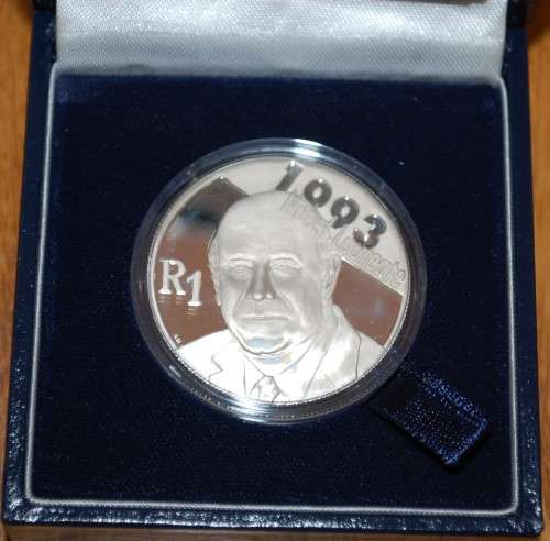 ` 1Oz Silver  - 2007 De Klerk Protea Proof 1 Rand `