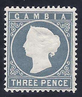 Gambia 1886 set: SG 29 Fine Mint. See below.