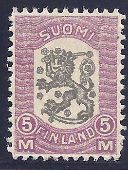 Finland 1918: The Scarce SG 221 in UMM/MNH  R 1000. See below.
