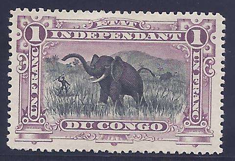 Belgian Congo 1894 Mint SG 22. CV R 890. See below.