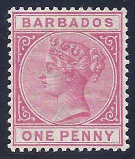 Barbados 1882 QV SG 91 mint. CV R 1530. See below.