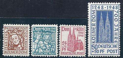 Germany (Br. & USA Zone) 1948 set of 4 mint. SG A104/7. CV R 360. See below.