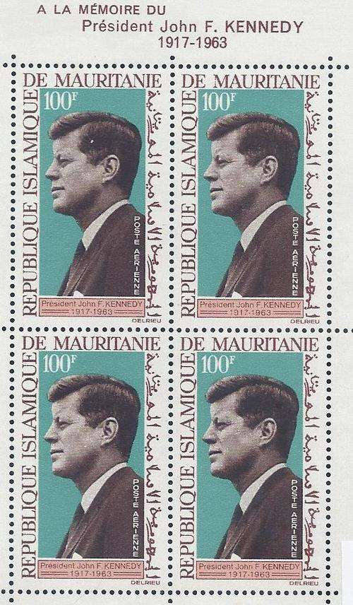 Mauritania 1964 Kennedy Memoire Sheetlet SG MS202a. Superb MNH. See below.