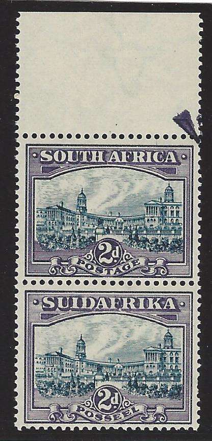 Union: Rare 1938 Roto 2d Blue and Violet Part Arrow block MNH. UHB 38A Cg.  See below.