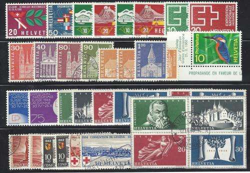 Switzerland Group with some sets both MNH & used. CV GBP 20+/R 390+. See below.