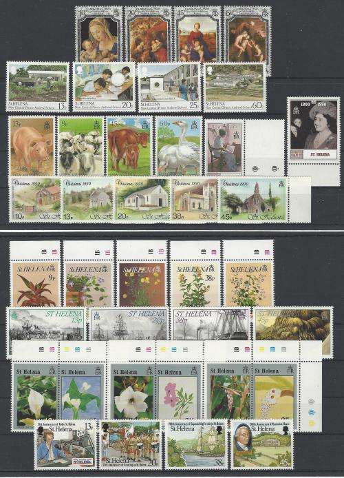 St Helena: 1989/91 Nine sets superb MNH. CV R GBP 49/ R 900+. See below.