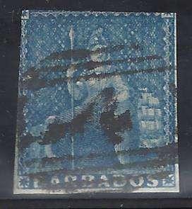 Barbados 1860 SG 10 used. CV R 1,000. See below.