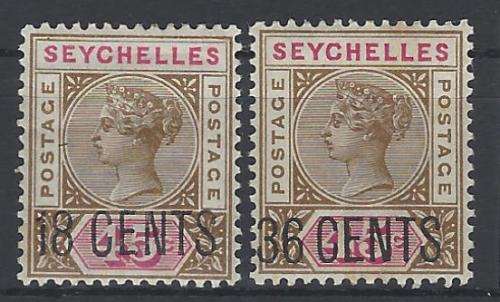 Seychelles 1896 Set of 2 very fine mint. SG 26/7. See below.