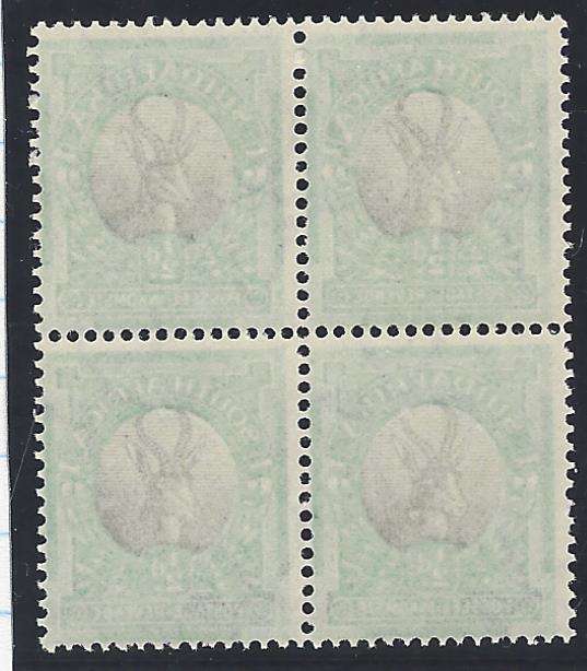 Union 1927 Pretoria Printing block with complete offset on back superb MNH. UHB 33 V11. See below.