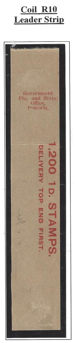 Union Roto 1d COIL Issue R 10 Very scarce Leader strip. See below.