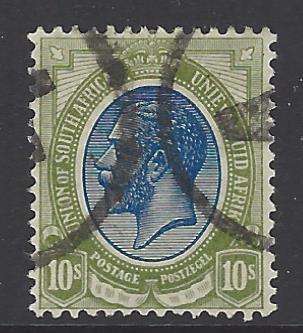 1913 Kings Head 10s fine used with scarce date stamp. See below.