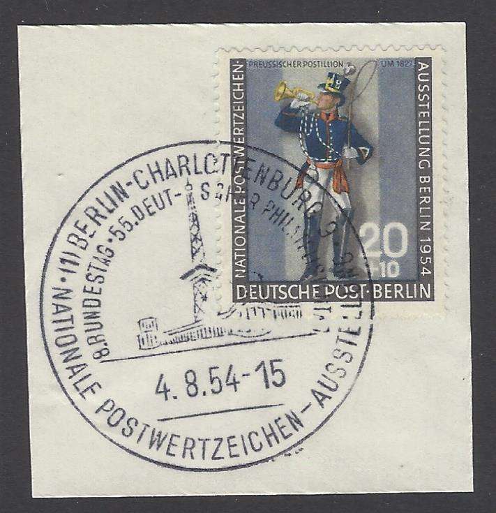 Germany (Berlin) 1954 SG B117 fine used on piece with date of issue cds. CV R 820++. See below.