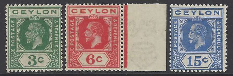Ceylon 1918/22 Scarce Inverted watermarks superb MNH. SG 311aw, 339w, 342w. R 1,750. See below.
