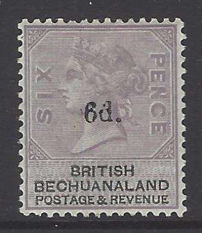Bechuanaland 1888 SG/SACC 26 fine mint. CV R 3,500. See below.