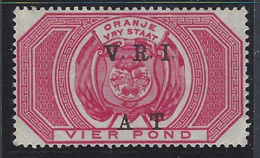 OFS: Very Scarce 1900 Army Telegraph SG T49a with "THICK V" superb mint. See below.