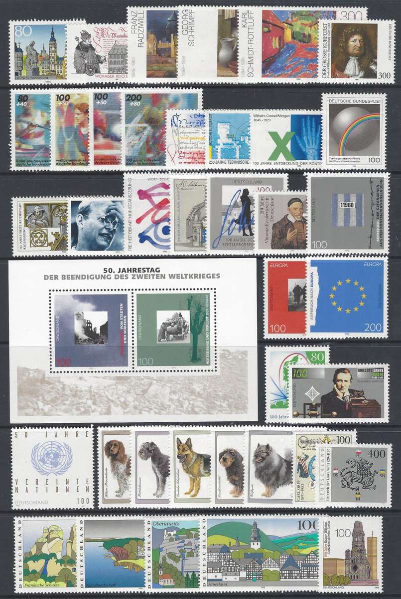 Germany 1995/7 Superb MNH collection. SG between 2613/2826. CV R 9,100+. See below.