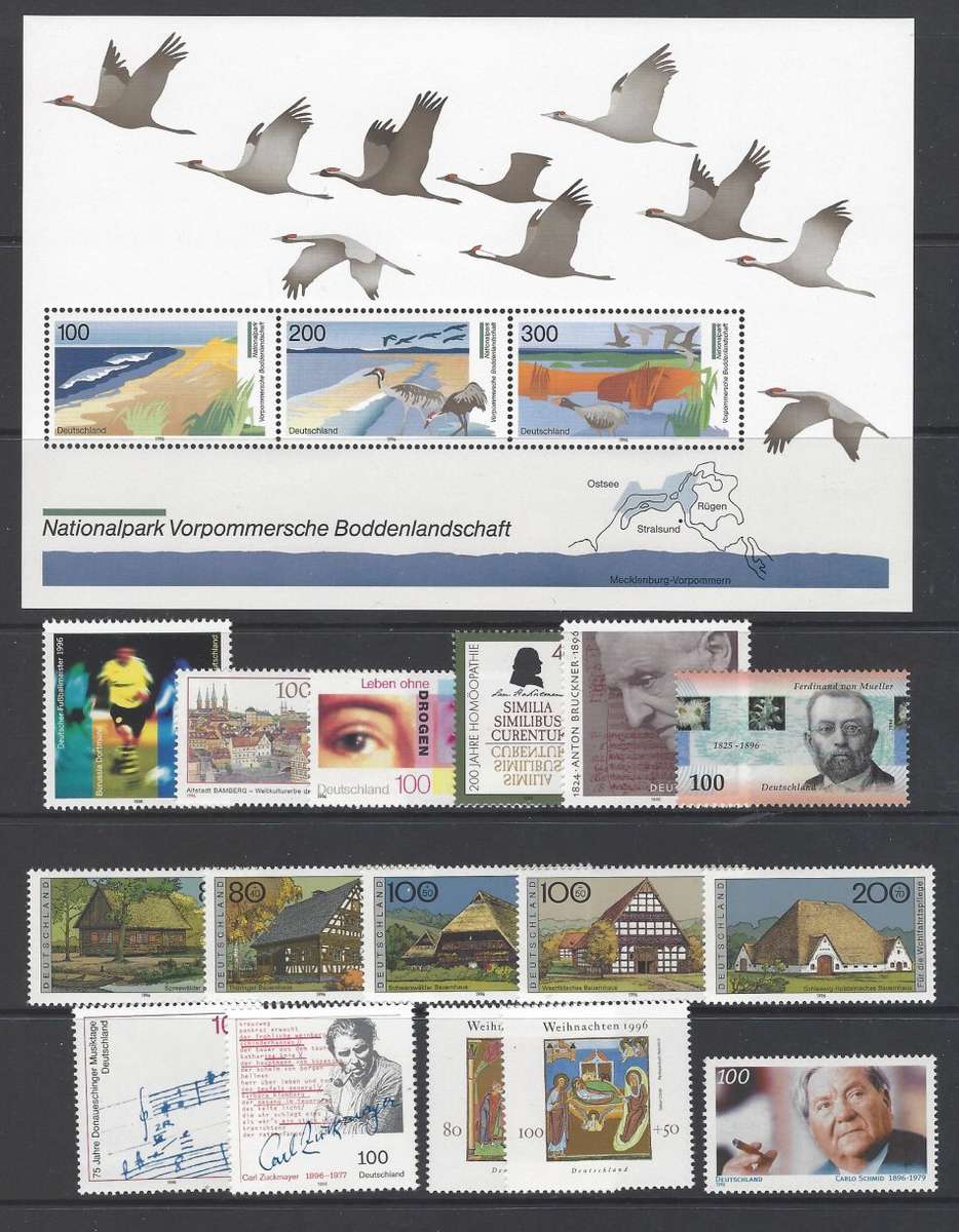Germany 1995/7 Superb MNH collection. SG between 2613/2826. CV R 9,100+. See below.