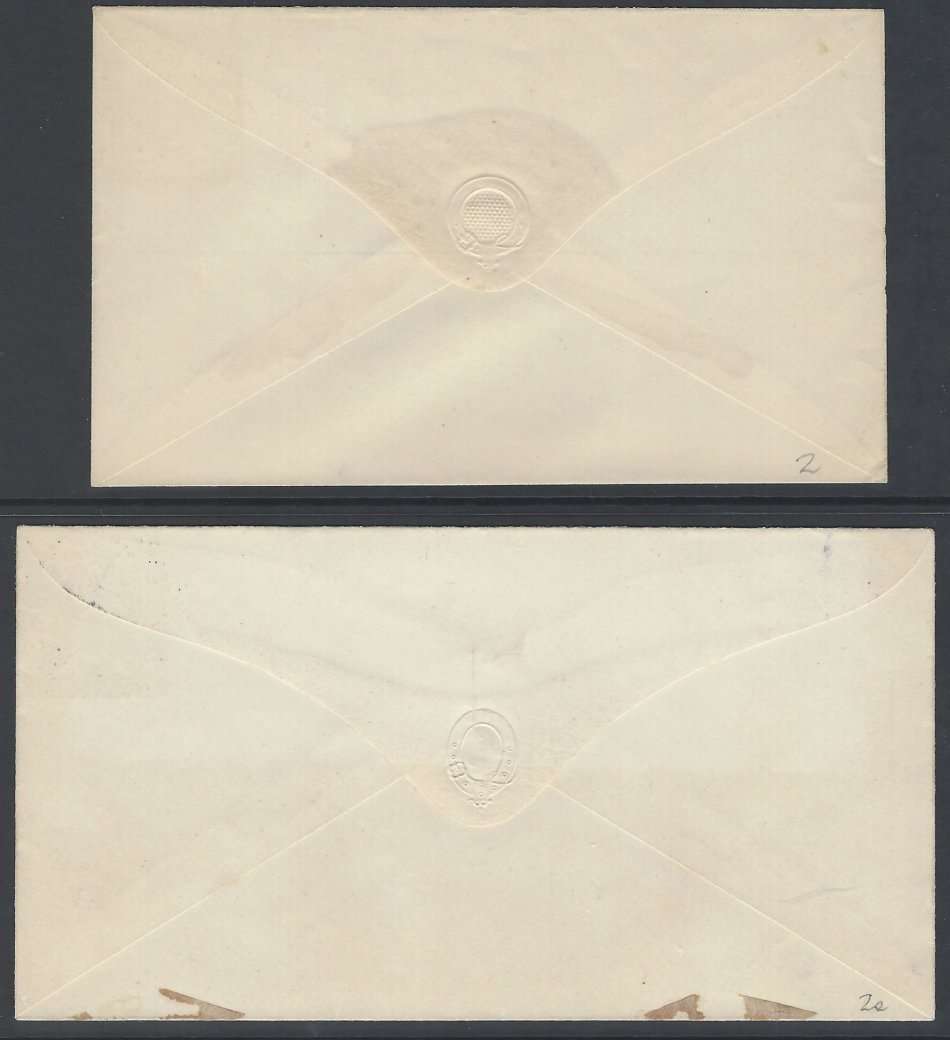 Transvaal (ZAR) 1873 The scarce two different size Davis Stationery envelopes. See below.