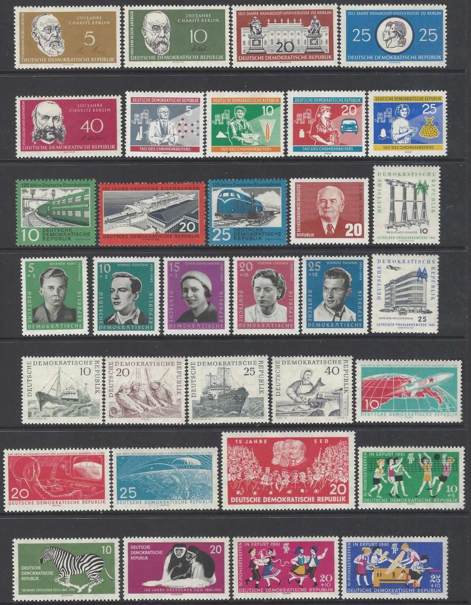 Germany (East) Fine mint/MNH 1960/2 collection. SG between E495/651. CV R 2,650. See below.