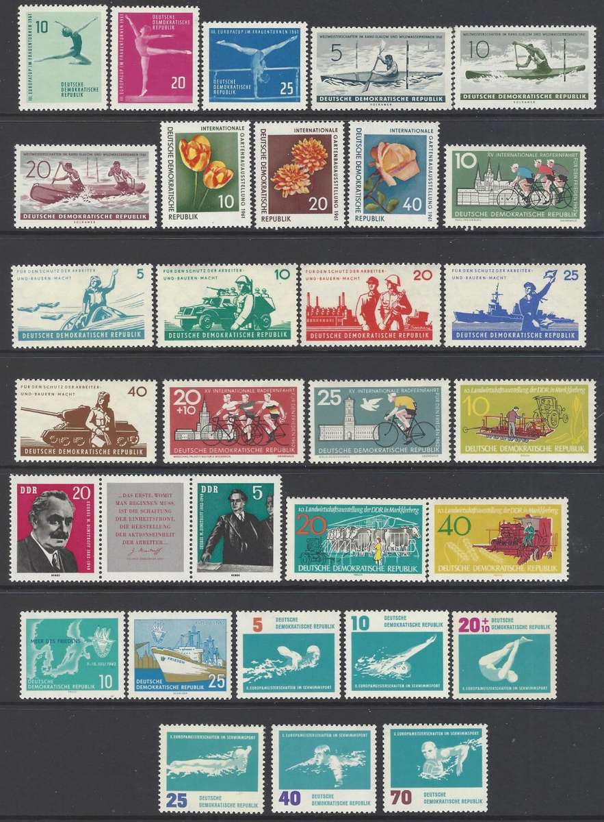 Germany (East) Fine mint/MNH 1960/2 collection. SG between E495/651. CV R 2,650. See below.