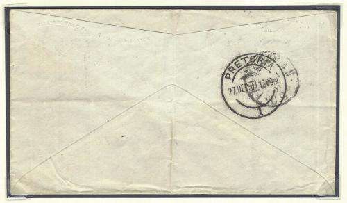 Boer War: 1901 Censored cover "BARBERTON/LADY GREY" endorsed "BOOK POST". SCARCE.