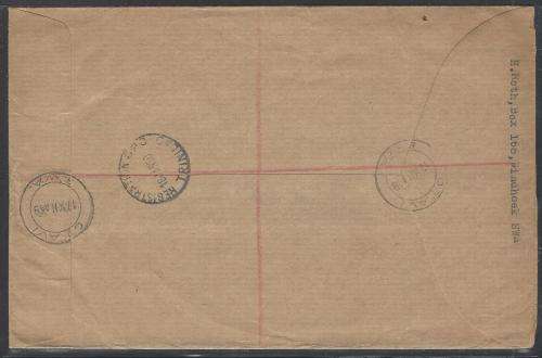 SWA Regsitered cover scarce destination OTAVI/TRINIDAD/BERMUDA. See below.