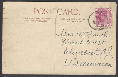 Cape: 1908 Historic postcard from MOSSEL BAY to the USA. See below.