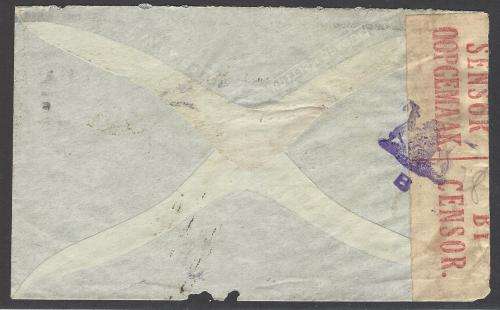 Union 1943 Censored `20th Century Fox` cover JOHANNESBURG to DAR ES SALAAM. See below.