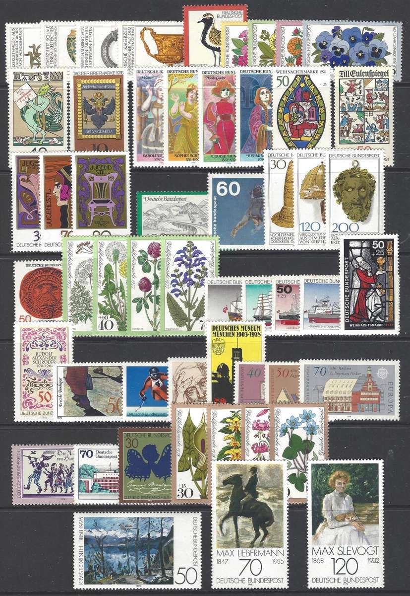 Germany 1972/8 Commemorative issues superb MNH. SG between 1613/1879. CV R 7,360+. See below.