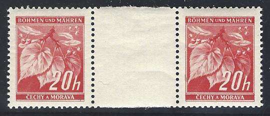 Germany (Bohemia & Moravia) 1939/40 Gutter pair superb MNH. See below.
