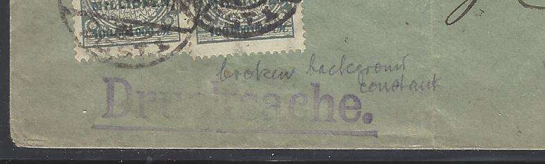 Germany 1923 Cover from Dresden to Glasgow with varieties. See below.