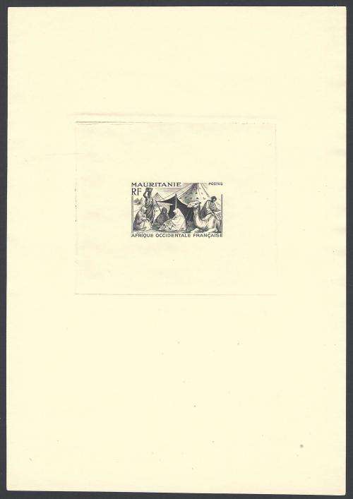 Mauritania 1938 Rare Master Sunken Die Proof. Superb condition. See  below.