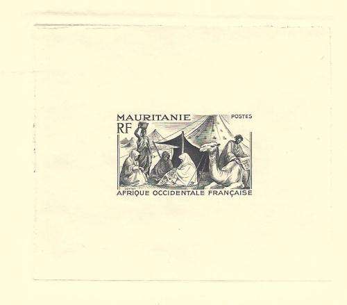 Mauritania 1938 Rare Master Sunken Die Proof. Superb condition. See  below.