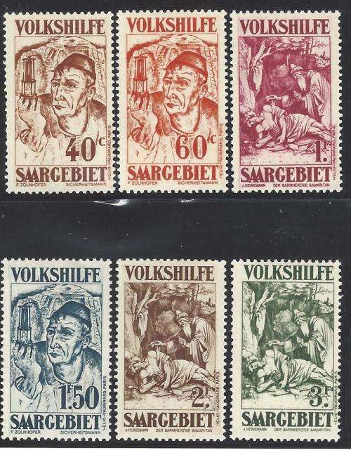 Germany (SAAR) 1931 set of 6 to 3f FM. CV R 2,600. SG 143/8.See below.