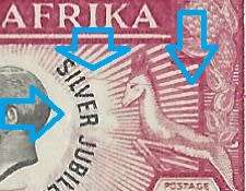 Union 1935 set with UHB varieties `Smudge` (V 11) / `Red line` MNH. CV R 2,900 SACC 64/7. See below.