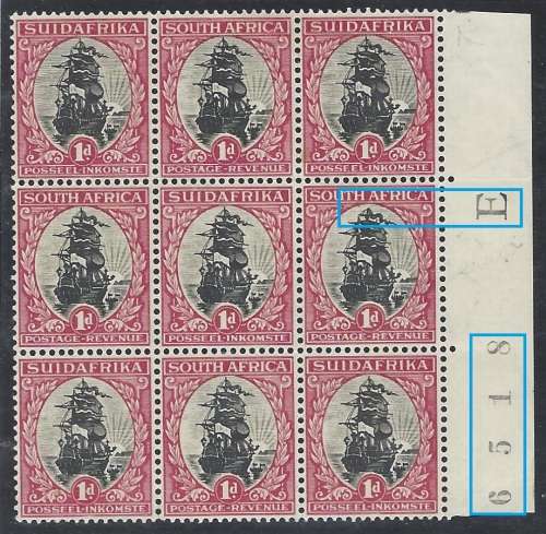 Union Roto Issue 2 `E` opp Eng stamp with broken mast` control. See below.