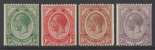 Union Kings Head 1914/21 COIL set superb mint. SG 18/21. See below.