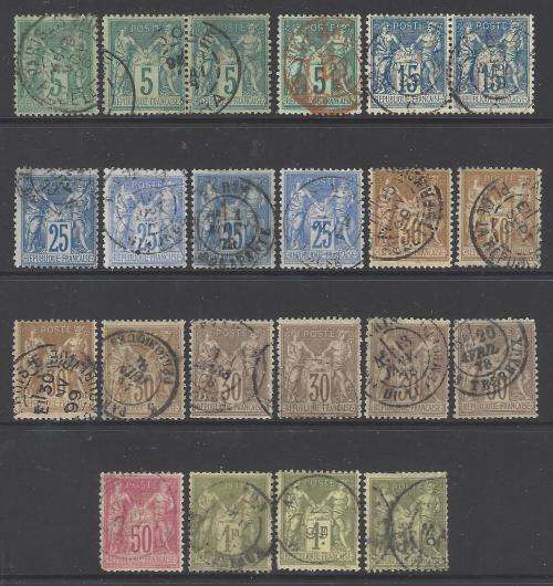 France 1870`s fine used assembly. High value. See below.