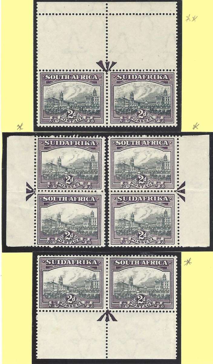 Union 1930`s Roto 2d Arrow pairs Issue 3. FM/MNH. See below.