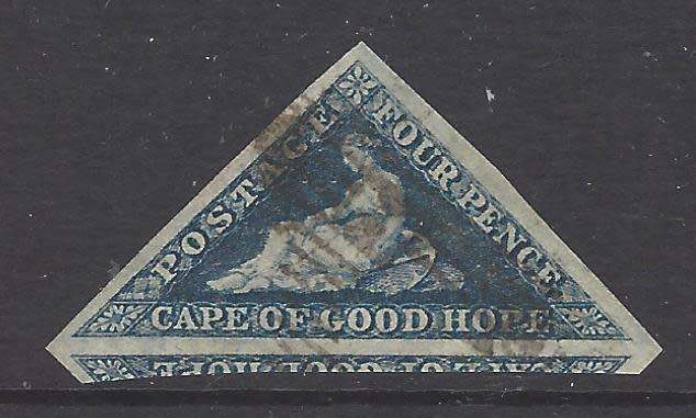 Cape 1864  SACC 15ba Watermark sideways with Alcuri certificate fine used. See below.