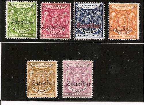 Zanzibar: 1896 set.