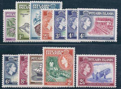 Pitcairn Islands QE II 1957 set of 12 superb UMM. SG 18/28