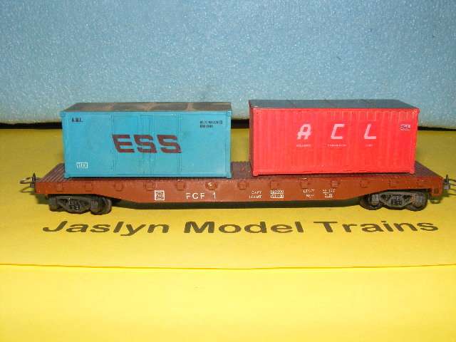 Lima HO Flatbed with containers.