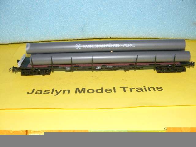 Roco HO Flatbed with Pipe Load.