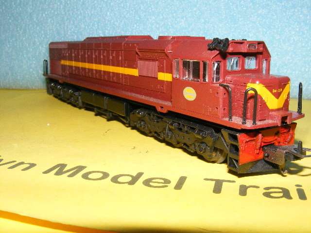 Lima HO SAR/ SAS Class 34 Diesel Loco in display case.